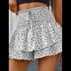 thumbnail image 5 of Mini Shorts de Cintura Alta con Volantes para Mujer Bonitos Shorts Cortos Escalonados con Shorts Debajo Gris L, 5 of 7