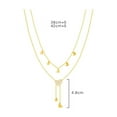 thumbnail image 4 of Zhuge Colgante de collar hecho a mano, collar con colgante de corazón de doble capa (oro, corazón blanco), 4 of 5