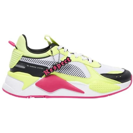 

PUMA RS-X Electric Lights Womens Sneakers in White/Fizzy Yellow/Black Size 7