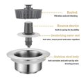 thumbnail image 4 of Kitchen Sink Drain Stopper Strainer, 3-in-1 Pop-Up Sink Strainer with Stainless Steel & ABS for Universal Sinks, 4 of 5