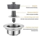 thumbnail image 4 of Kitchen Sink Drain Stopper Strainer, 3-in-1 Pop-Up Sink Strainer with Stainless Steel & ABS for Universal Sinks, 4 of 5