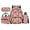 Strawberry Capybara, variant on Pzuqiu Mermaid Scale Axolotl School Backpacks for Teen Girls 4PCS Backpack with Lunch Box Pencil Case Water Bottle Bag Kawaii Large Capacity Travel Rucksack Sport Bookbag for Elementary Students