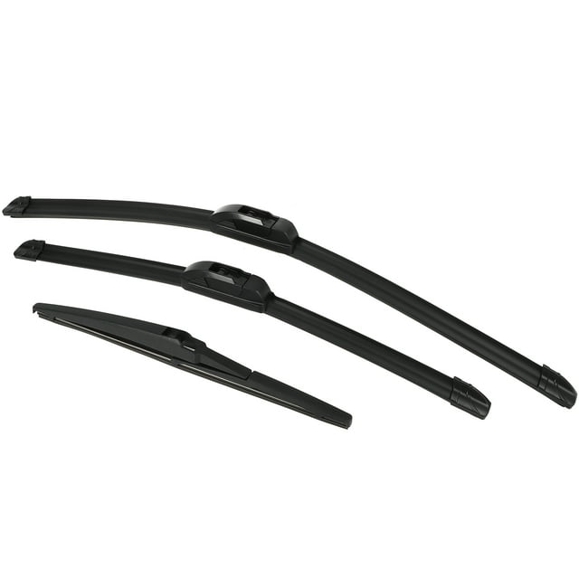 Unique Bargains 1 Set Front Rear Windshield Wiper Blade Fit for Dodge Journey 2010-2018 Black