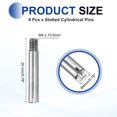 thumbnail image 2 of 6 Pcs M4 x 20mm Slotted Cylindrical Pins, 304 Stainless Steel External Thread Locating Parallel Pins, 2 of 6