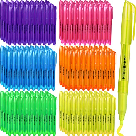 Iluminador Thenshop, paquete a granel de 150 unidades, colores surtidos, 13,5 cm