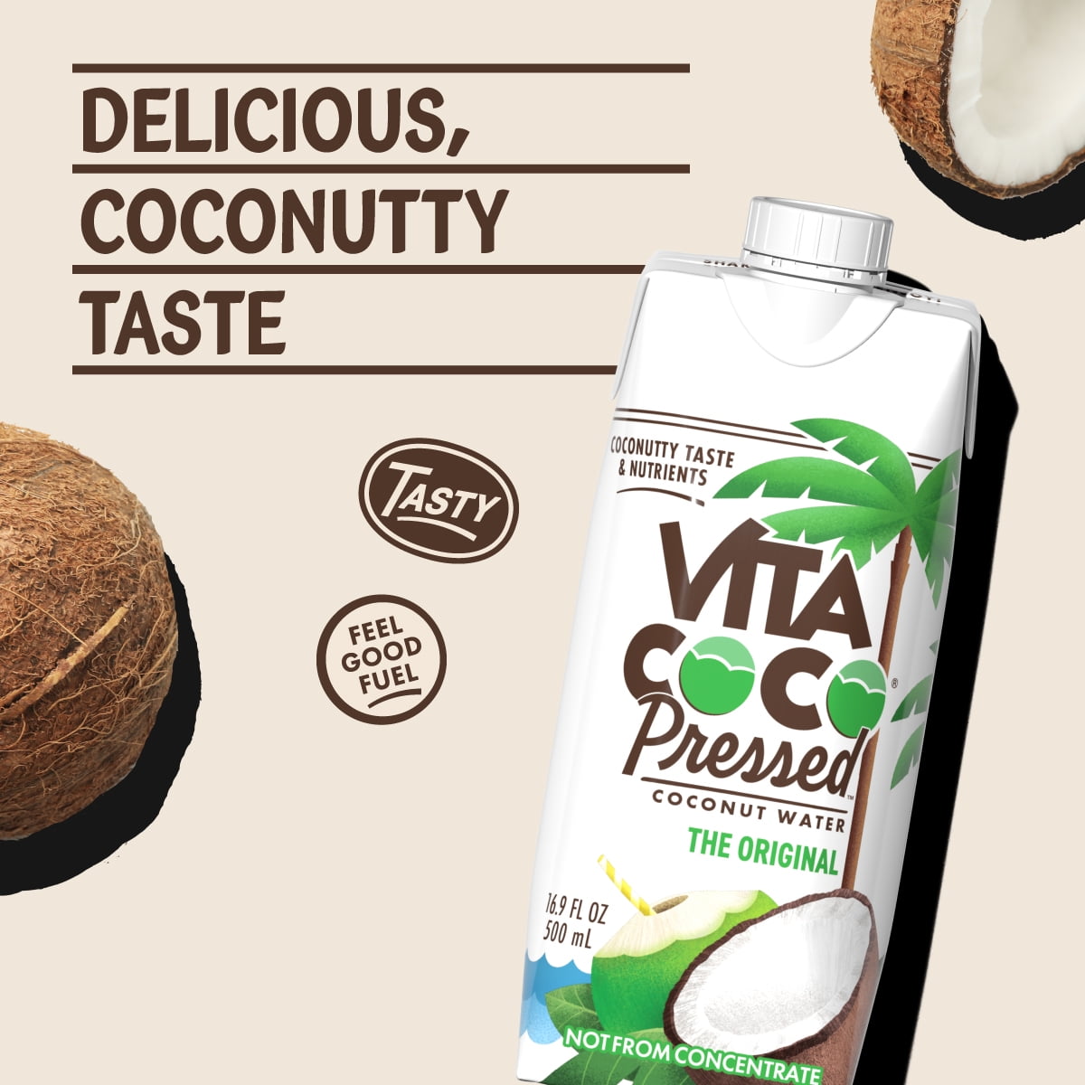 Vita Coco Eau de Coco Pressée 6x1 Litre Naturellement Hydratant