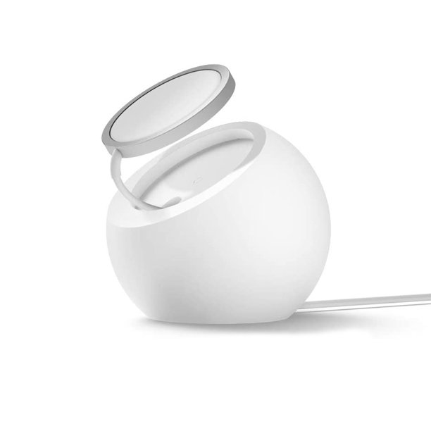 Soporte de cargador inalámbrico Soporte de silicona Estación de carga Organizador reutilizable Soporte de base de acoplamiento Reemplazo para MagSafe Blanco Inevent EL022840-03B