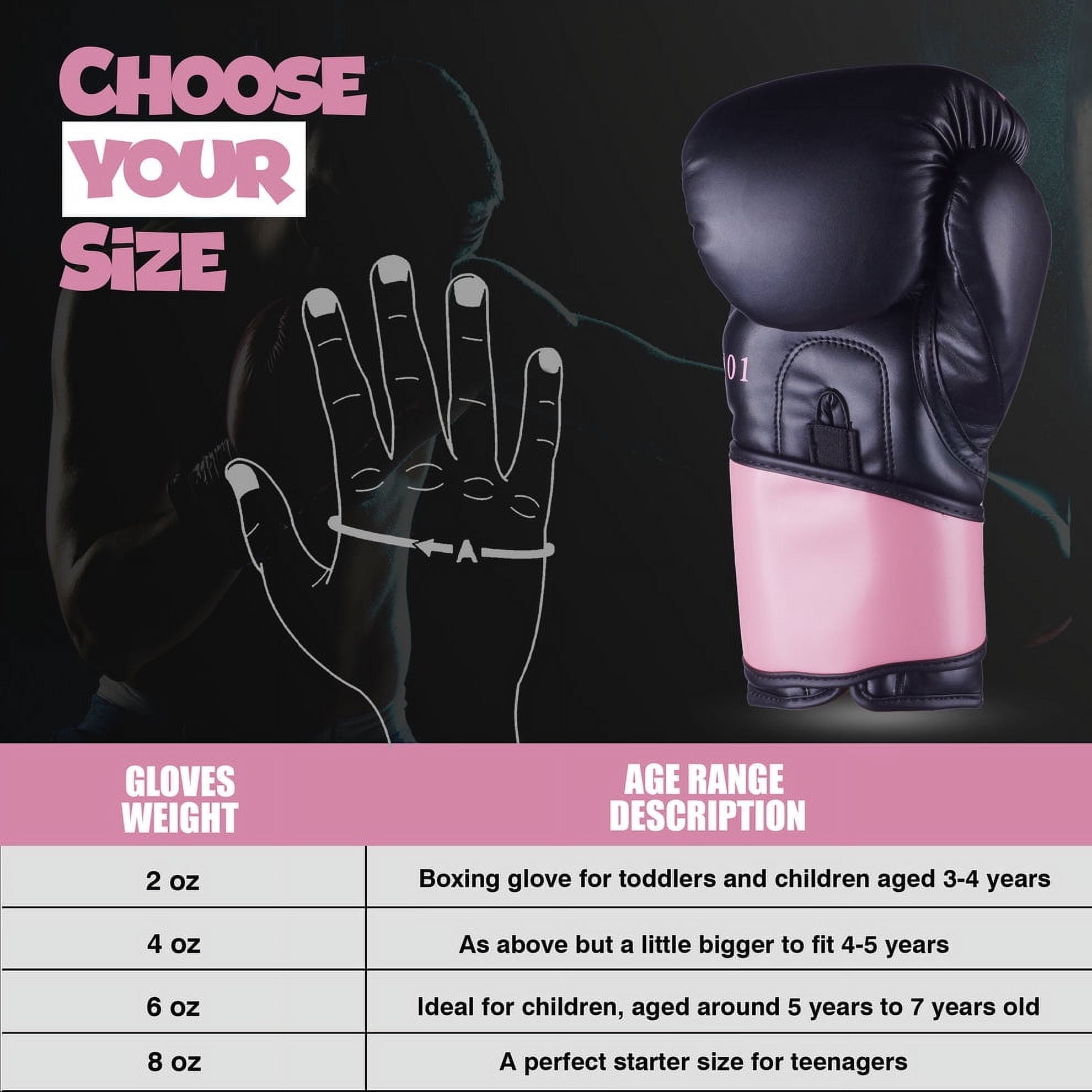 High Line Pink Essential Series Boxing Gloves for Kids Pink | Youth Boxing Gloves for Punching, Boxing, MMA, Kickboxing, Muay Thai, Sparring| Kids Punching Gloves 4 oz, 6 oz & 8 oz