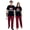 Red, variant on Feliz Navidad Santa Hat Red Matching Couples Christmas Pajamas Plaid Short Sleeve