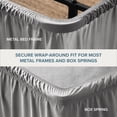 thumbnail image 5 of Bare Home Adjustable Wrap Around Bed Skirt - 15 Inch Drop - Easy Fit - Ruffle Pleats - King, Light Gray, 5 of 10