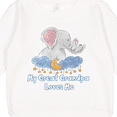 thumbnail image 3 of Inktastic My Great Grandpa Loves Me Cute Elephants Clouds Moon Stars Toddler Sweatshirt, 3 of 4