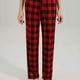 thumbnail image 5 of Pantalones de pijama para hombre de color rojo con bolsillos, pantalones de pijama para dormir de franela suave a cuadros para hombre, 5 of 5