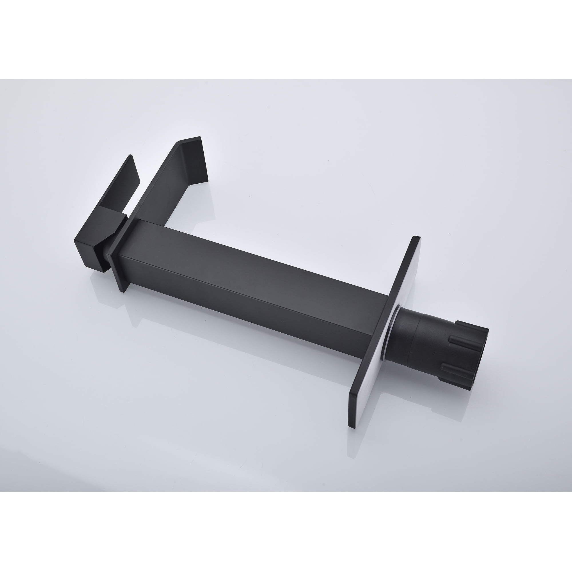 Single handle single hole waterfall spout bathroom vessel sink faucet with deck plate