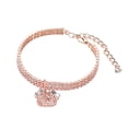 thumbnail image 1 of Collier Personnalisé pour Chien Trois Rangées avec Strass Petites Empreintes Collier pour Animaux de Compagnie Tailles Ajustables Petit Moyen et Grand pour Garçons et Filles Chiens, 1 of 3
