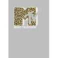 thumbnail image 2 of Men's MTV Cheetah Print Logo  Long Sleeve Shirt Athletic Heather 2X Large, 2 of 4