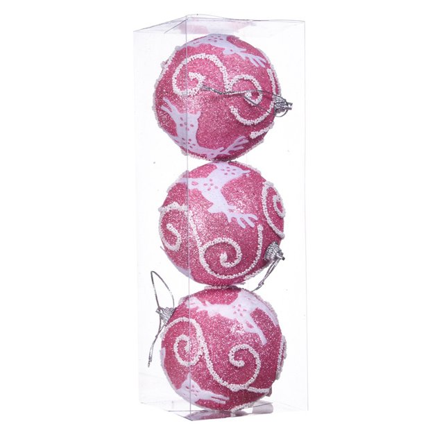 Gibobby 3 uds decoraciones para árboles de Navidad decoraciones colgantes fiesta en casa ambiente festivo decoración 8CM lentejuelas de Navidad de(PK1)