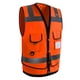thumbnail image 3 of Chaleco de Seguridad Transpirable Reflectante de Visibilidad de Tela de Poliéster para Hombres y Mujeres - Naranja, XL DYNWAVEMX Chaleco reflectante de seguridad, 3 of 8