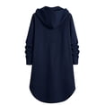 thumbnail image 3 of FchengtaiS Men's Long Trench Coat Long Sleeve Single Breasted Hooded Overcoat Fall Winter Warm Jakcets, 3 of 7
