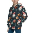 thumbnail image 2 of KLL Unisex Kids Boys Girls Hooded Pocket Pullover Hoodies-Cute Santa Claus Gift, 2 of 5