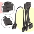 thumbnail image 2 of Necvior Big 4Pin Power Cable IDE Power 1 to 5 Splitter Extension Cable Data Transmission, 2 of 7