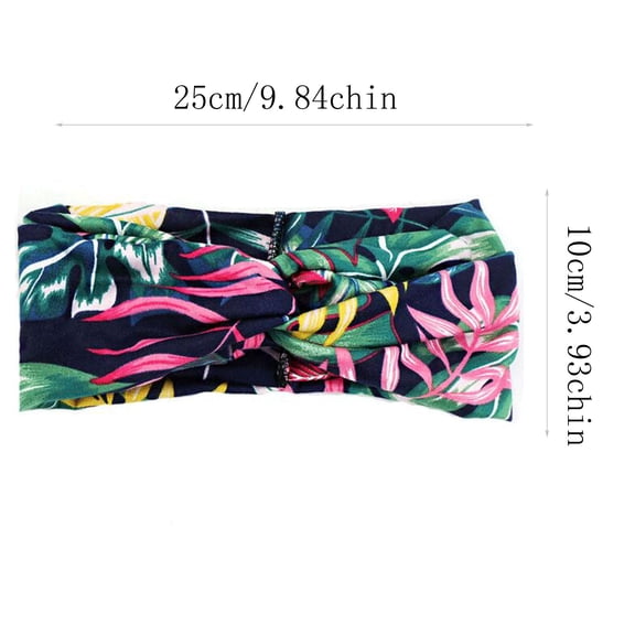 Headbands for Women Bohemian Printed Wide Stretch Cross Outdoor Casual Sports Hair Wrap Womens Headbands