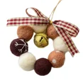 thumbnail image 5 of 10/25/35cm Christmas Wreath Xmas Door Garland Hanging Oranments Vintage Garden Elegant Wool Ball Bell Bow Xmas Tree Decorations, 5 of 5