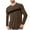 Brown, variant on Zylanna Men's Long Sleeve T-Shirts, Activewear Crew Neck Stretchy Striped Casual Tops for Sport Green