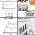 thumbnail image 4 of Set of 2 Silver Adjustable Tension Rods FixVit 12" to 20" - Diam 0.5", 4 of 5