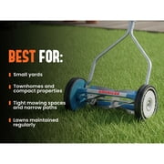 American Lawn Mower Company 2204-14 14-Inch 4-Blade Push Reel Lawn Mower, Blue