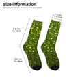thumbnail image 2 of Naloa Green Glitter Sparkle Kids Socks Unisex Kids and Toddlers' Crew Socks, ,1 Pairs, 2 of 5