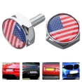 thumbnail image 4 of 4 Sets Car License Plate Screws License Plate Fasteners Decorative License Plate Frame Accessories(American Flag Type), 4 of 6