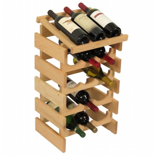 Wooden Mallet WRD34UN 15 Bottle Dakota Wine Rack with Display Top