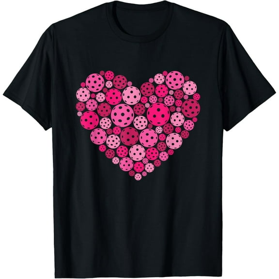 Cute Heart of Pickle Ball Valentines Day Pickleball Lover T-Shirt