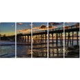 thumbnail image 2 of Pacific Ocean Sunset Oceanside Pier - Modern Seascape Canvas Artwork, 2 of 3