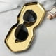 thumbnail image 5 of Bandeja de joyería octogonal - Organizador cosmético de acero inoxidable con celosía extraíble, oro o plata, 9x3,7x1,2 pulgadas, 5 of 6