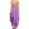 thumbnail image 2 of Sakkas Annabella Corset Bodice Handkerchief Hem Dress - Purple - One Size, 2 of 5