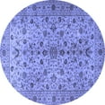 thumbnail image 1 of Ahgly Company Indoor Round Persian Blue Traditional Area Rugs, 3' Round, 1 of 4