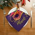 thumbnail image 2 of Dreamtimes Mardi Gras Cloth Napkins Set of 6, Oversized Washable Reusable Polyester Dinner Table Napkins for Family, Restaurant, Party Decor, 20 x 20 Inch, 2 of 7