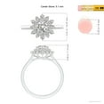 thumbnail image 5 of ANGARA Natural Double Floral Halo Diamond Ring in 14K White Gold for Women (Size-5.1mm| Color-I-J| Clarity-I1-I2) | April Birthstone, Anniversary, Jewelry Gift for Women | Natural Diamond Ring, 5 of 9
