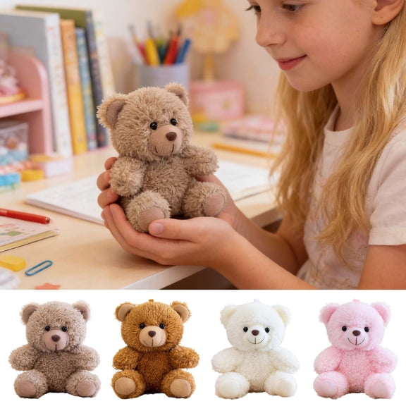 Honeplcked Teddy Bear Stuffed Animals, Small White Teddy Bear Plush Toy Birthday Christmas Valentines Day Gift for Kids Girl Friends on Clearance