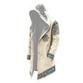thumbnail image 3 of Mens Mid Length Knit Hoodie Cardigan With Print No Zipper No Buttons Clothes, 3 of 4