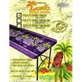 thumbnail image 3 of Hawaiian Tropical Purple Flower, Green Sea Turtle Fabric Tablecloth for 6' Center-fold Table, 3 of 3