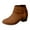 Brown, variant on Women's Fashion Suede Side Zipper Ankle Boots with Bow - Casual Comfortable Winter Footwear for Daily Wear 8.5 White