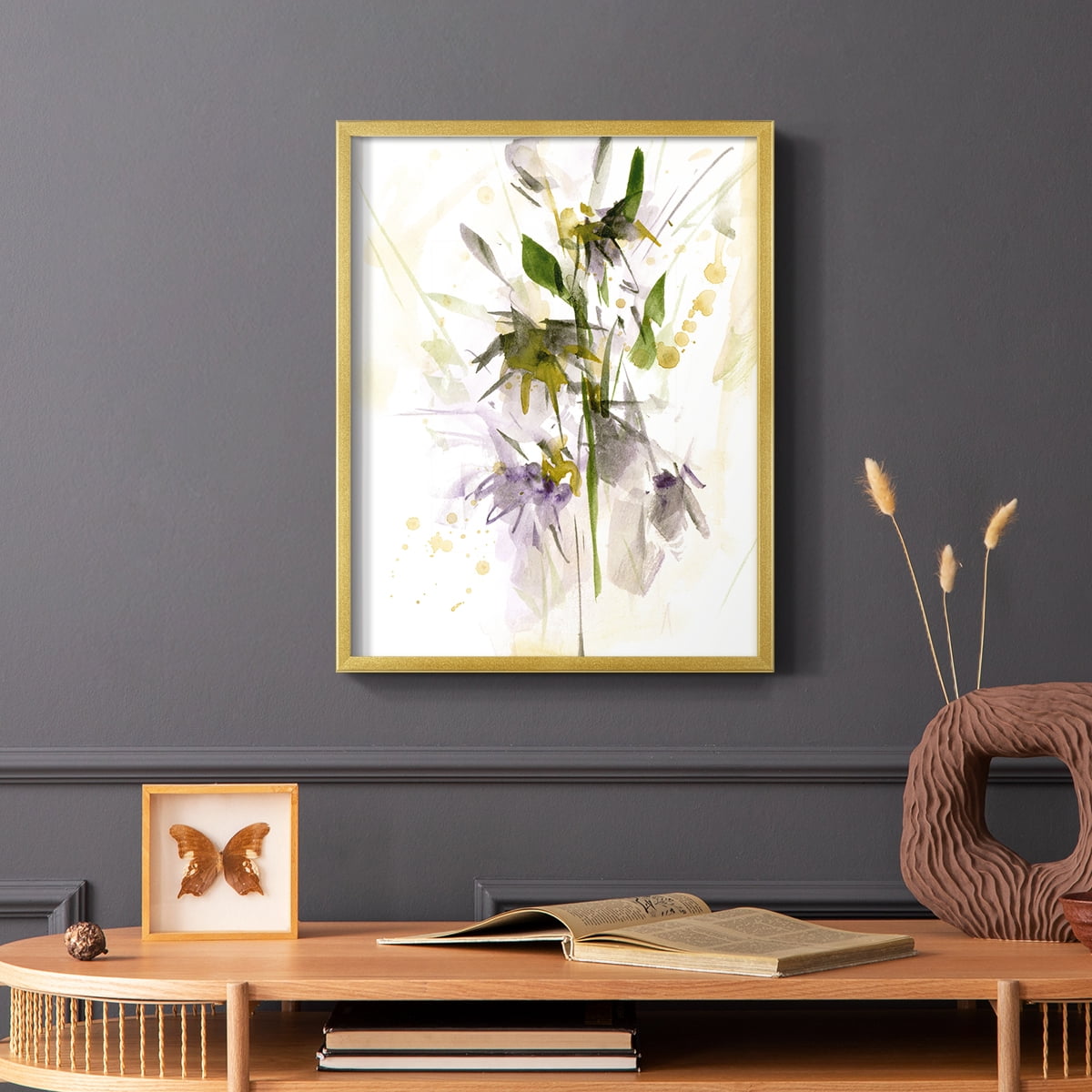 After Rain I Framed Print in Gold Solid Wood 11 x 14 Framed Print