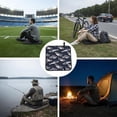 thumbnail image 6 of Watercolor Shark Vintage Foldable Seat Cushion for Bleachers, Stadium Seats, Camping & Outdoor Events, Portable Lightweight Pad with Carabiner, 6 of 6