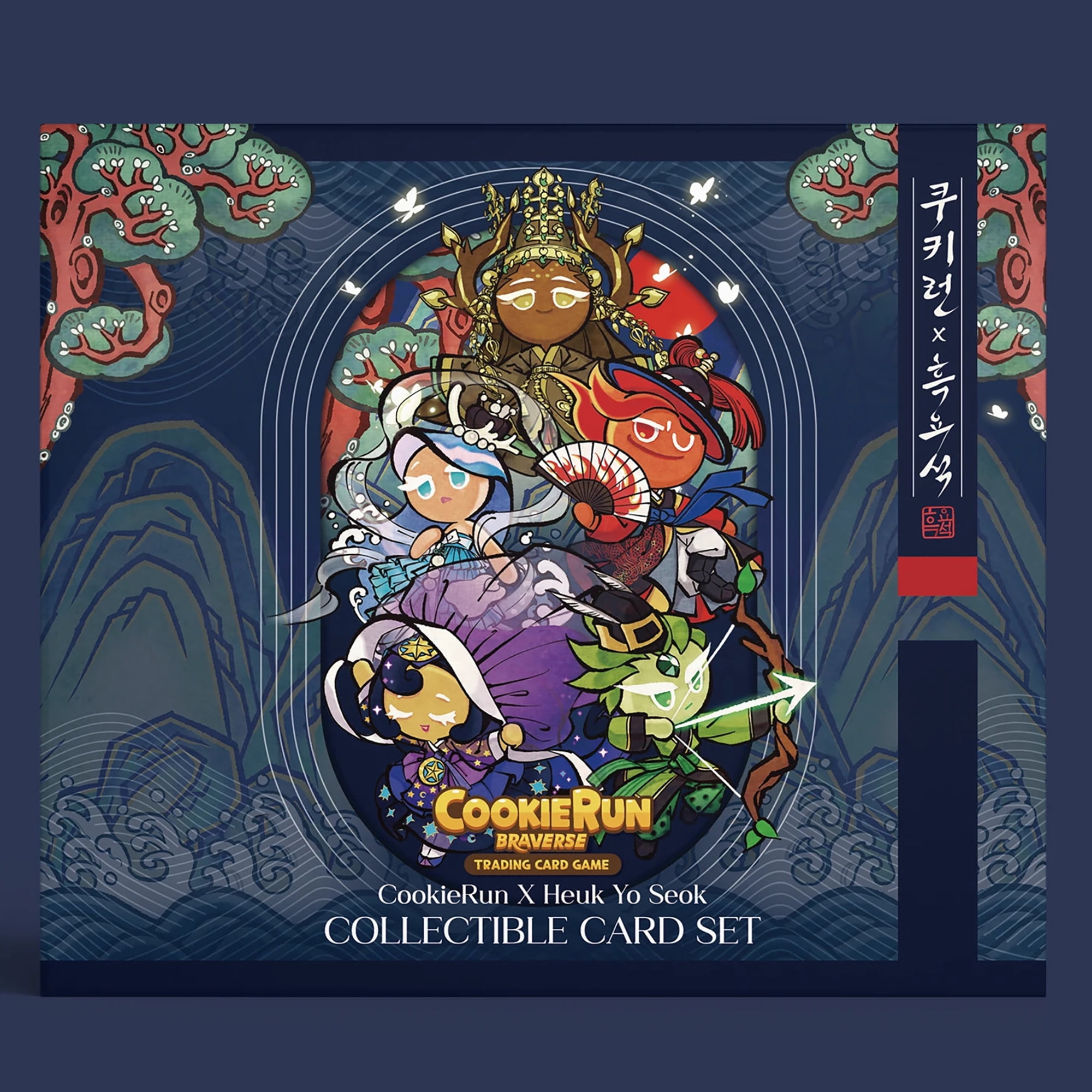 CookieRun TCG: X Heuk Yo Seok "Obsidian" Collectible Card Set - Collaboration Holo Cards, Crystals & Rainbow Cubes Code, Deck-Building Trading Game