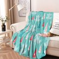 thumbnail image 2 of Turquoise Christmas Tree Pattern Round Blanket,Comfortable Soft Flannel Throw Blanket,All Season,Warm Lightweight Blankets for Sofa Bed Couch Living Room Chair 47"x47", 2 of 5