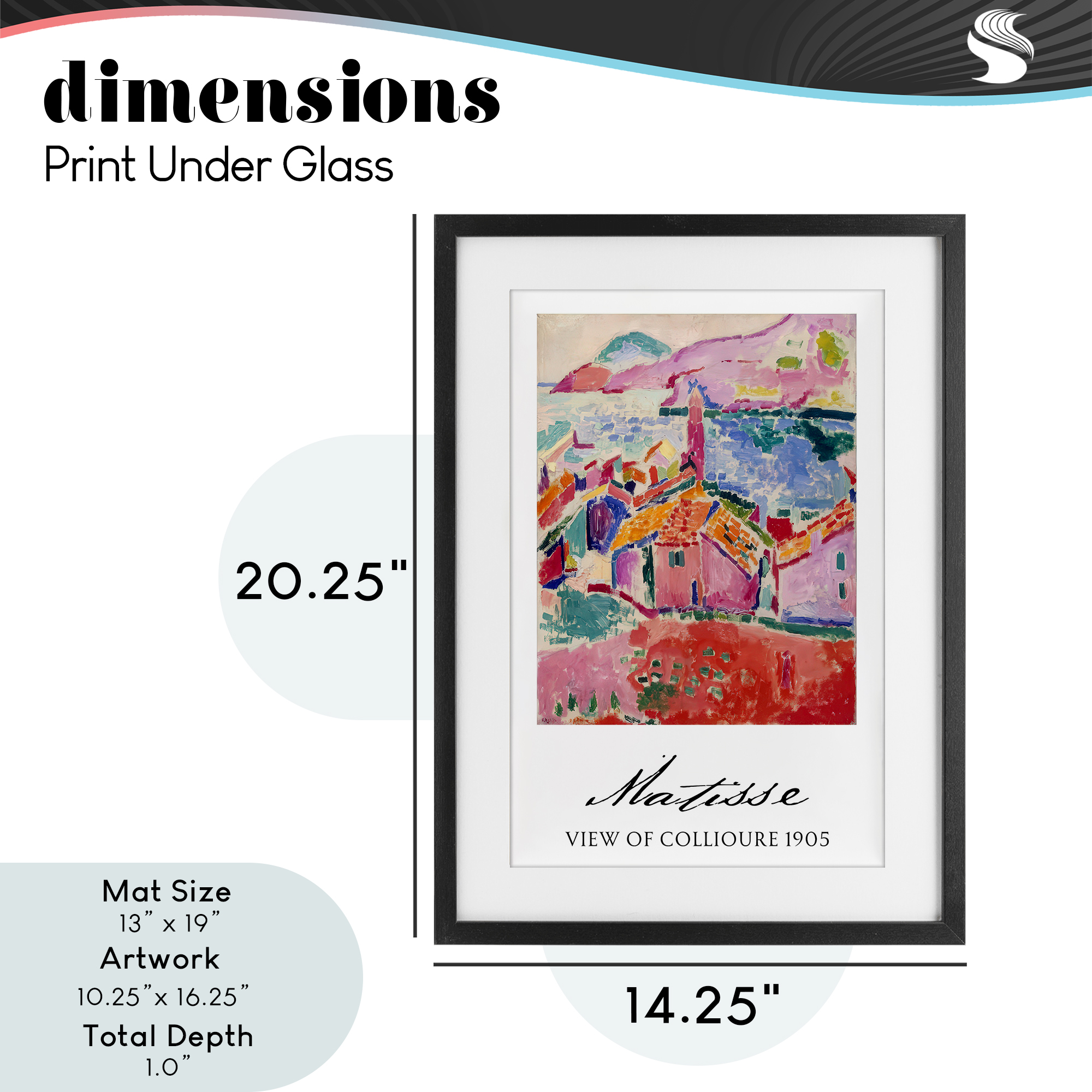 View Of Collioure Black Framed Print Under Glass, design by Vintage Hustle