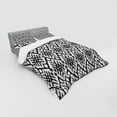 thumbnail image 2 of Ambesonne Tribal Bedding Set 4 Pcs, Diagonal Bohemic Shapes, Queen, Black and White, 2 of 2