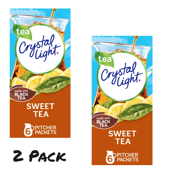( 2 Pack ) Crystal Light Sweet Tea Sugar Free Drink Mix, 6 ct Pitcher Packets